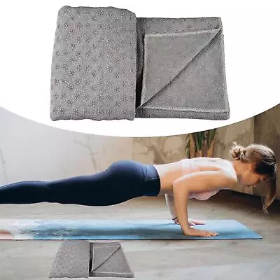 Yoga Towel Yoga Mat Towel Yoga Blanket Sweat Absorbing For Workout Home Gym • £19.55