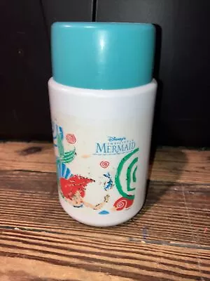 Vintage 90s Disney The Little Mermaid Ariel Plastic Lunch Box Thermos Only 3700 • $8.75