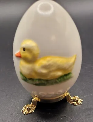 Vintage  1979 Goebel Porcelain Duck Egg On Three Footed Gold Colored Stand • $8.99