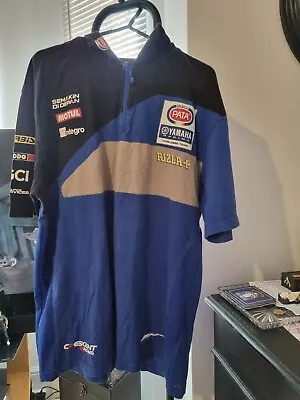 Moto GP Yamaha Racing Mens Blue Polo Shirt Size XL • $12.43