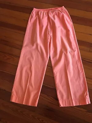 HABITAT Clothes To Live In Coral Pants Elastic Waist Tencel Cotton Size Small • $18.99