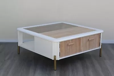 Midcentury Coffee Table Vintage Coffee Table White Coffee Table • $975