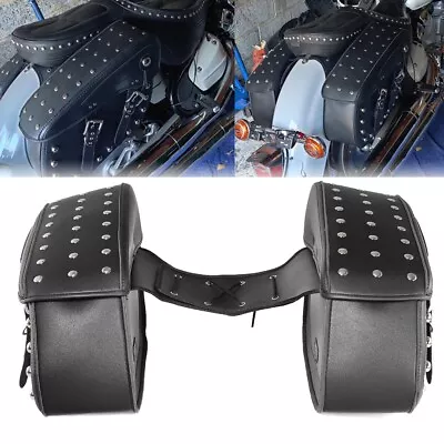 $129.99 • Buy Motorcycle Side Saddle Bags For Yamaha V-Star 650 950 1100 1300 Classic Stryker
