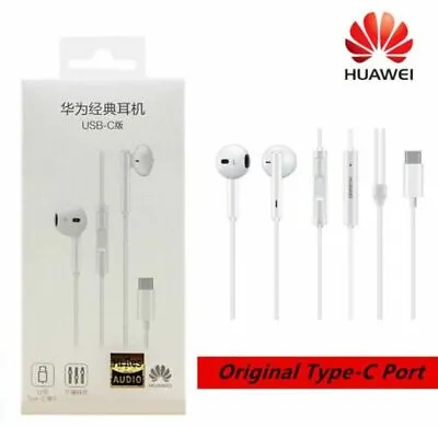 Original Huawei CM33 Type-C Earphone Anti-Wrap Stereo In-Ear Headset Earbuds New • $11.99