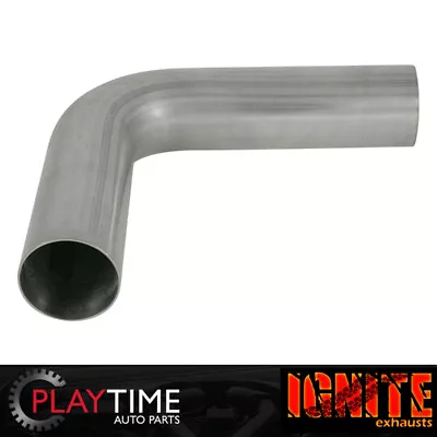 Exhaust Pipe Mandrel Bend - 3  Inch 90 Degree 76mm Aluminised Mild Steel • $45