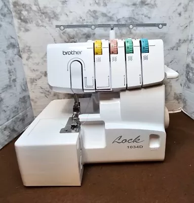 Brother 1035D 3/4 Thread Serger Electric Sewing Machine White Used • $219.44