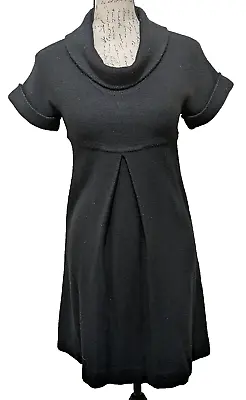 Banana Republic 100% Merino Wool Knit Dress XS Black T Neck Nice • $25