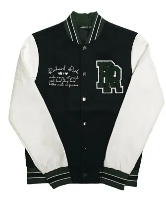 Mens Baseball Jacket Varsity College Sports Jacket Black • £45