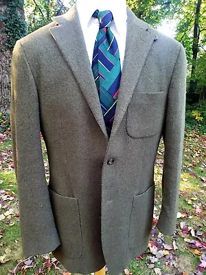 David Chu Made In Italy Olive %100 Wool Sportcoat Jacket  Blazer Free Shipping  • $69