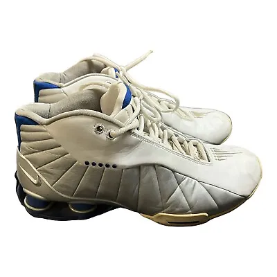 Nike Shock BB4 OG White Silver Vince Carter Basketball Shoes Sneakers Mens US 10 • $49