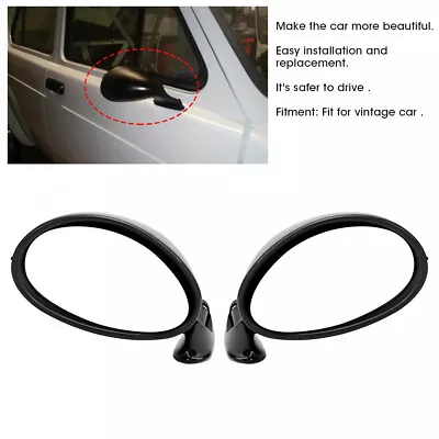 $40.38 • Buy Car Auto 1 Pair Black Side Door Rearview Mirror Vintage Car Auto Modification