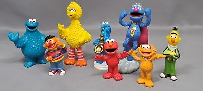 Lot Of 8 Sesame Street PVC Figures Big Bird  Cookie Monster  Bert & Elmo Etc. • $23