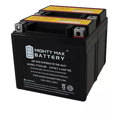 Mighty Max YTX5L-BS 12V 4AH Battery Replaces TaoTao ATA-110B3 ATV 09-14 - 2 Pack • $39.99