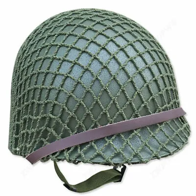 WW2 US ARMY Paratrooper M1 HELMET NET COTTON CAMOUFLAGE TACTICAL ONLY NET COVER • £8