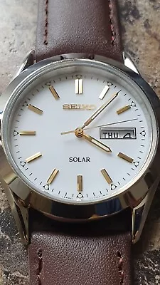 Seiko V158-0AB0 Mens Solar Wristwatch • £95