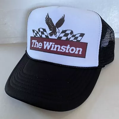 Vintage The Winston Hat Winston Cup Trucker Hat Snapback Black Cap NASCAR • $16.11