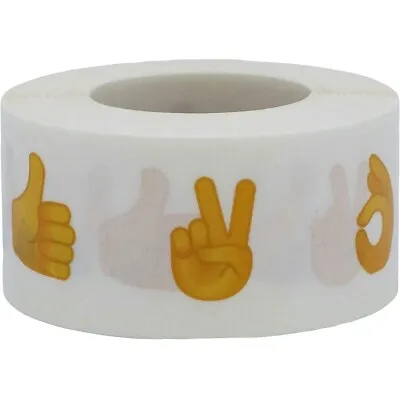 $20.65 • Buy Clear Hand Emoji Stickers | 1  Inch Round | 500 Pack