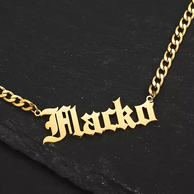 Personalized Name Letter Necklace Custom Pendant Chain Jewelry DIY Gift For Her • $17.59