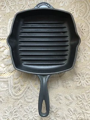 Le Creuset Grill Frying Pan 20 Cm Grey  Cast Iron Pan Square Griddle Skillet • £44.99
