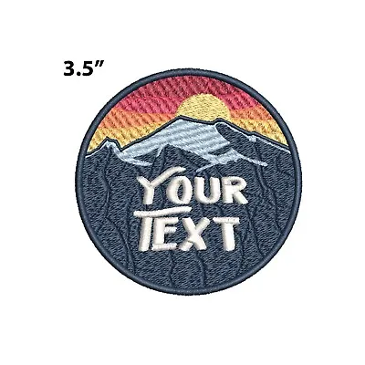 Custom Your Text Mountain Personalized Badge Patch Embroidered Iron-on  Applique • $5.83