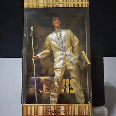 Elvis Presley~The King Of Rock & Roll~ Mattel~ Elvis Doll Gold Suit & Shoes ~Mic • $45.95