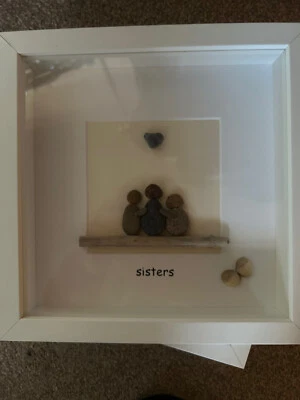 £12 • Buy Pebble Art Picture  “sisters”