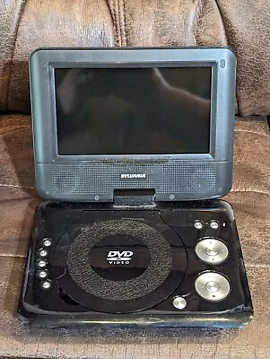 Sylvania Portable Dvd Player Sdvd7073 7  Swivel Screen W/ Power Cord Works • $11.99