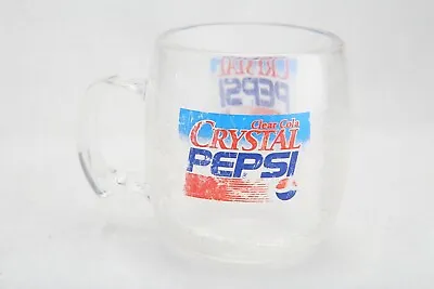 *RARE* Vintage Crystal Pepsi Clear Cola Soda Plastic Coffee Mug Cup 1992-93 A41 • $51.88