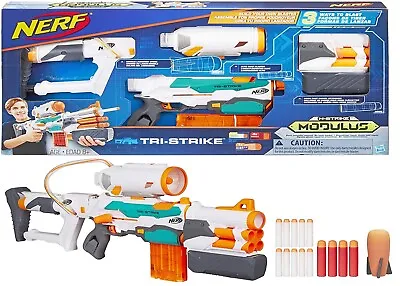 Nerf Modulus Tri-Strike 3 Ways Blaster Age 8+ Toy Gun Fire Play Missile Launcher • $199