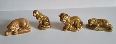 Vintage Wade Whimsies 4 Wild Cats Leopard Lion Tiger Collectables • £10.99