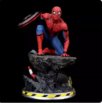 Captain America 3 Figure 1/4 Spider Man With Shield Statue Model Statue Toy  • £180.31