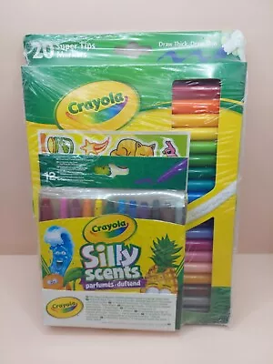 Crayola 20 X Supertips Washable Markers & 12 X Silly Scents Pens • £9.99