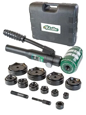 Hydraulic Knockout Punch Electrical Conduit Hole Cutter Set KO Tool Kit 1/2 T... • $252.91