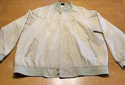 Vintage Haband Bomber Derby Jacket Beige XL Cotton Nylon Interior 70s?80s? • $119.97