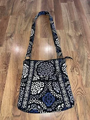 Vera Bradley Hipster Crossbody Purse Canterberry Cobalt Shoulder Bag Adjustable • $14