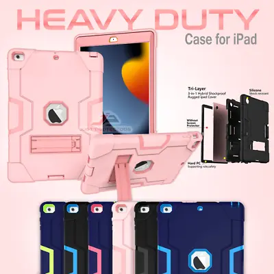$22.95 • Buy Kids Shockproof Case Heavy Duty Cover IPad 10th 9th 8th 7th 6th 5th Gen Air 1 4