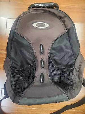 Oakley Vintage Y2K Backpack Spikes Zip Black Bag Faded SEE DESCRIPTION • $48