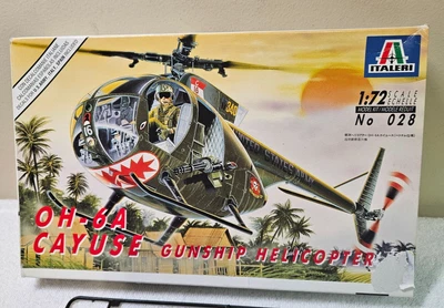 $32.99 • Buy Vintage Italeri  OH-6A Cayuse Gunship Helicopter 1:72 Scale Model Kit No 028