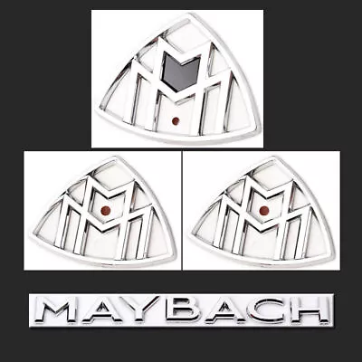 Silver Side Rear Trunk Badge Emblem For Mercedes Benz Maybach S Class S400 S500 • $28.99