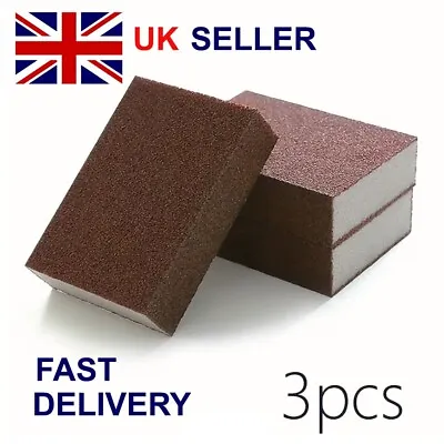 Magic Nano Emery Sponge Brush Kitchen Cleaning Sponge Tool Rust Clean 3/Pcs UK • £3.49