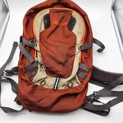 Marmot CAM BRICK ORANGE HIKING CAMPING TRAILING Backpack Pockets Padded  • $35