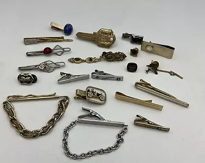 Tie Bar Clips Chains Various Themes Lot 20 Rifle Castle Med Tech Military Gems ￼ • $39.95