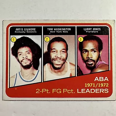 1972-73 Topps ABA 2-POINT FG PCT LEADERS/Artis Washington Jones/#260/Excellent • $1.23