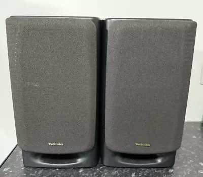 Vintage Technics SB-CH570 3 Way Speakers Black  - 41 X 23 X 27cm • £50