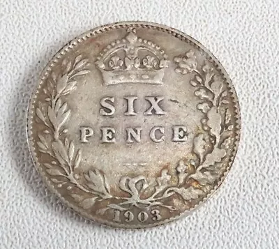 UK GB Edward VII Sixpence Coin 1903 • £11.95