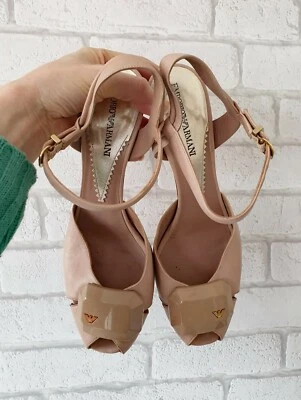 £79.95 • Buy Authentic Ladies Designer Toffee EMPORIO ARMANI Shoes Size 5 (38) RRP £375.00