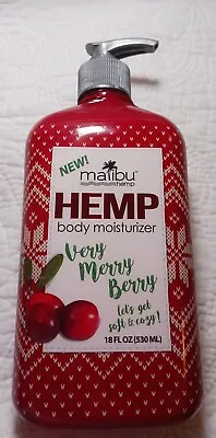 Malibu Hemp Very Merry Berry 18oz Moisturizer Body Lotion  • $20