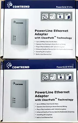 Comtrend - PowerGrid-9141S - 200 Mbps Powerline Ethernet Adapter - White • $15.99