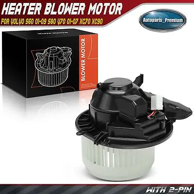 A/C Heater Blower Motor W/ Fan Cage For Volvo S60 01-09 S80 99-06 V70 XC70 XC90 • $44.49