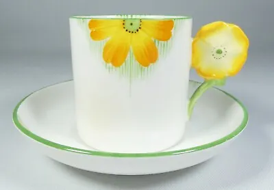 £31.09 • Buy Vintage Art Deco Aynsley Flower Handle 5102 Demitasse Duo Coffee Cup Saucer Set